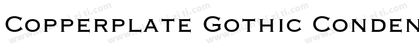 Copperplate Gothic Condensed字体转换